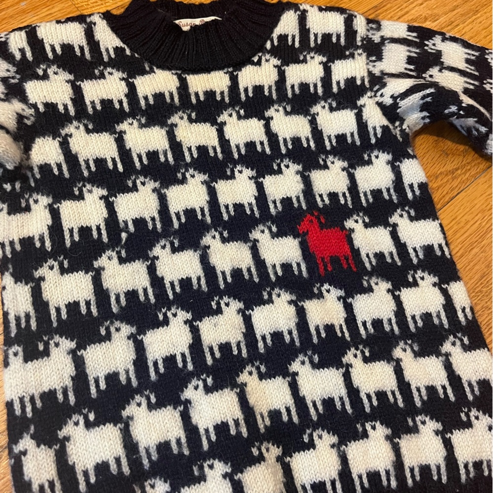 Vintage Black Sheep Wool Sweater